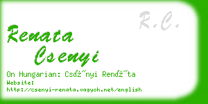 renata csenyi business card